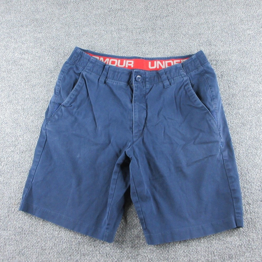 Under‎ Armour Shorts Mens 34 Blue Chino 11 Inseam Stretch Pockets Casual
